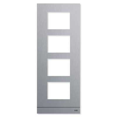 ABB-Welcome IP Outdoor Station Frame without A/V Module, Stainless Steel, 4 Gang